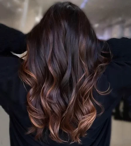 مدل موی بالیاژ فندقی 